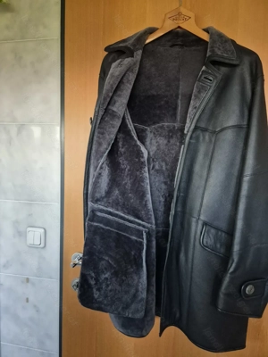 Lammfell Herren Lederjacke Kurzmantel  Bild 4