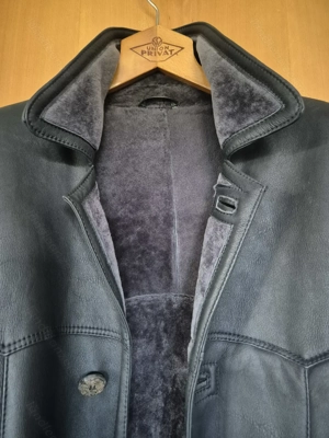 Lammfell Herren Lederjacke Kurzmantel  Bild 2