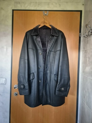 Lammfell Herren Lederjacke Kurzmantel 