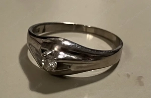 Ring Weißgold 14 Karat mit Brillant 4,2 Gr.