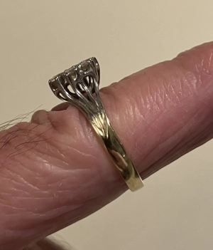 Ring Gelbgold Weißgold 6 Brillanten 3,6 Gr. Bild 2