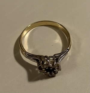 Ring Gelbgold Weißgold 6 Brillanten 3,6 Gr. Bild 3