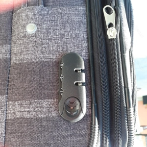 Trolley-Koffer - Größe M, Marke FRANKY, grau gestreift, 4 Rollen, bestens erhalten Bild 5