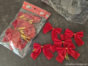 15 Stück Deko Maschen rot