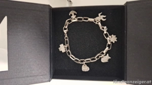 Bettelarmband mit Anhängern Silber Bild 3