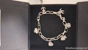 Bettelarmband mit Anhängern Silber Bild 2