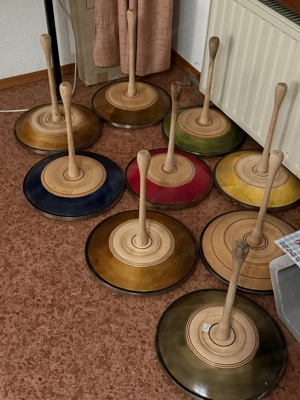 Vintage Eisstöcke aus Holz 