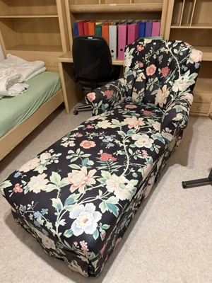 Antikes Chaise Lounge & Einzelsessel