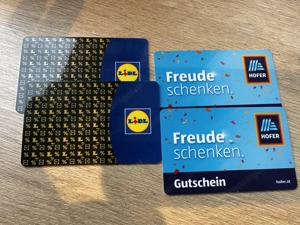 Gutscheine Lidl und Hofer