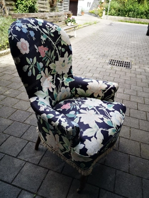 Antikes Chaise Lounge & Einzelsessel Bild 3