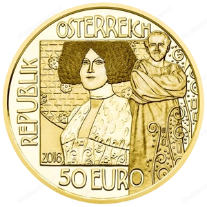 50 Euro Goldmünze - Klimt und seine Frauen - Der Kuss - 2016 Bild 2
