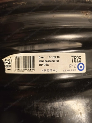 Stahlfelgen (6 1 2 x 16) Bild 2