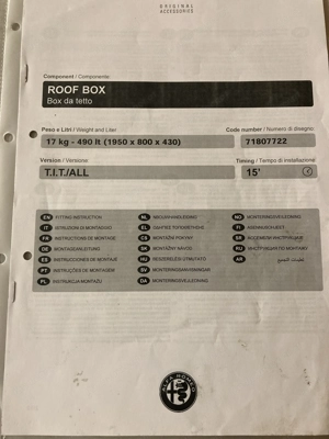 Alfa Romeo Dachbox 490L schwarz Mopar Originalzubehör Bild 3