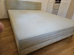 großes Bockspring-Bett billig zu verkaufen Bild 2