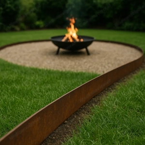 Stahl Rasenkante Rund gebogen Musterkunde gesucht