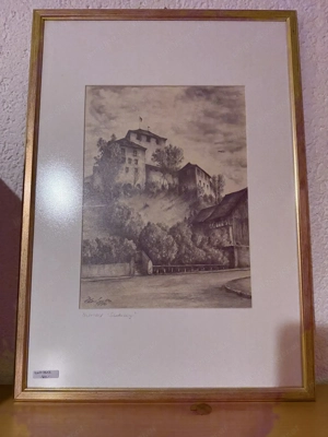 Feldkirchbilder 2x Bleistiftzeichnungen, 1x Kunstdrucke Bild 2