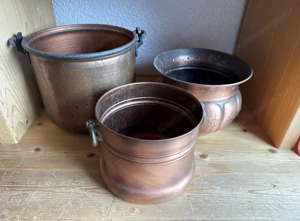 3 Stück Kupferkessel