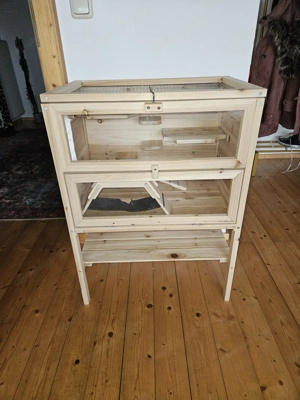 Kleintierkäfig aus Holz Bild 2