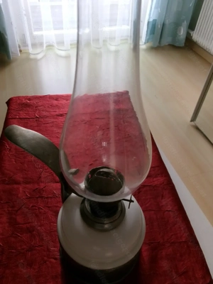 Petroleumlampe mit Zinn und Keramik  Bild 3