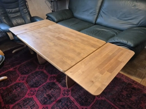 Couchtisch, ausziehbar und höhenverstellbar, massiv, gut erhalten Bild 2