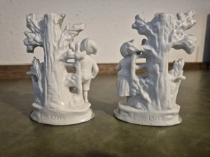 Porzellan-Zierfiguren "Obsternte" Junge und Mädchen Bild 3