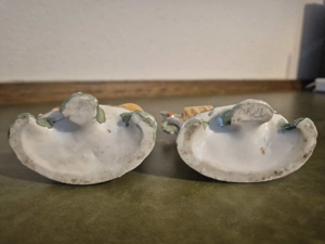Porzellan-Zierfiguren "Obsternte" Junge und Mädchen Bild 5