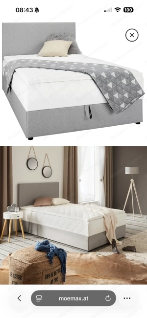 Boxspring Bett 90x200 Bild 2