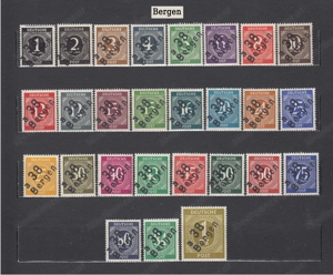 10 Briefmarken Sätze D.Loklalaufdruck 1948 mit Aufdruck Postfrisch Bild 3