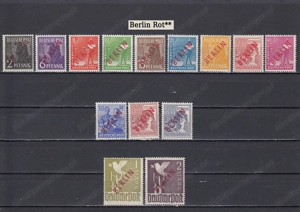 10 Briefmarken Sätze D.Loklalaufdruck 1948 mit Aufdruck Postfrisch Bild 10