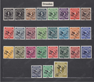 10 Briefmarken Sätze D.Loklalaufdruck 1948 mit Aufdruck Postfrisch Bild 7
