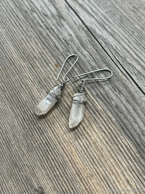Aura Quarzkristall Ohrringe Bild 5