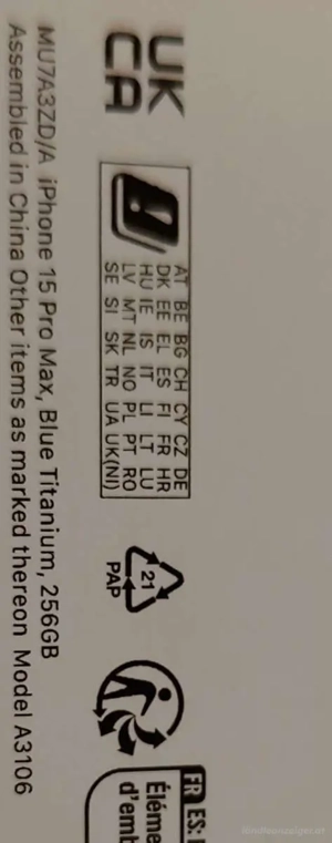 Iphone 15 Pro Max 256gb  Bild 3