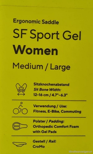 Fahrradsattel Damen 12-16cm Sitzknochenabstand Ergon Bild 3