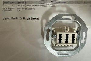 Berker TAE-Anschlussdose Telefon pws 450009