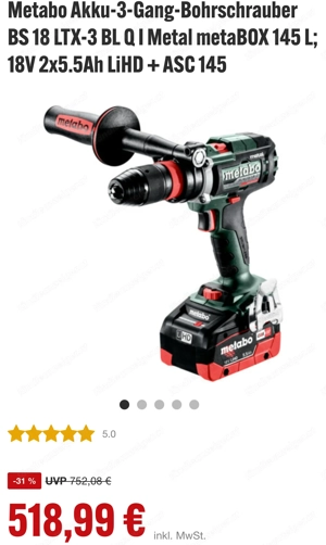 Metabo Akku-3-Gang-Bohrschrauber Bild 2