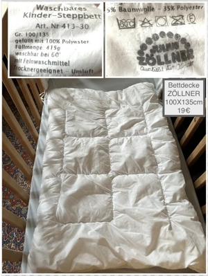 Gitterbett Zirbe Gitterbettgarnitur Topper ab 15,50Euro Bild 3