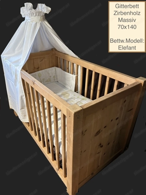 Gitterbett Zirbe Gitterbettgarnitur Topper ab 15,50Euro Bild 9