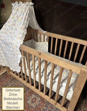 Gitterbett Zirbe Gitterbettgarnitur Topper ab 15,50Euro Bild 10