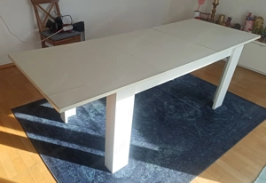 Weißer Tisch ausziehbar, Holz