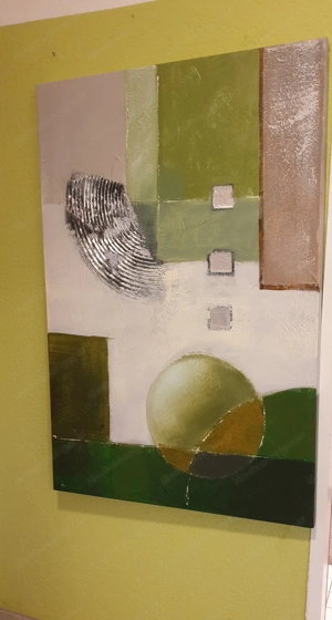 Bild abstrakt grün beige