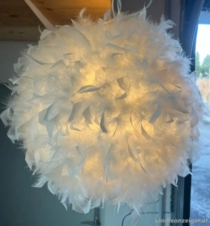 Deckenlampe mit Federn