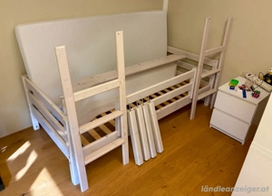 FLEXA Classic Halbhohes Bett mit senk. Leiter und Rutsche Kinder Bild 3