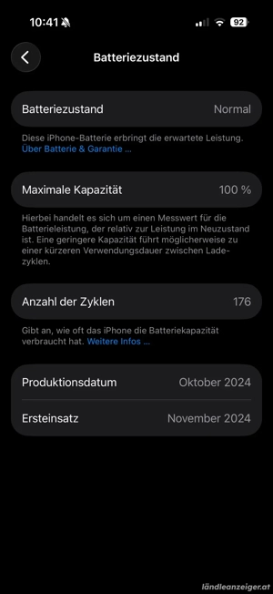 iPhone 16 Pro 256 GB Titan Schwarz