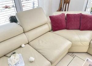Echtledersofa inkl. Hocker Bild 3