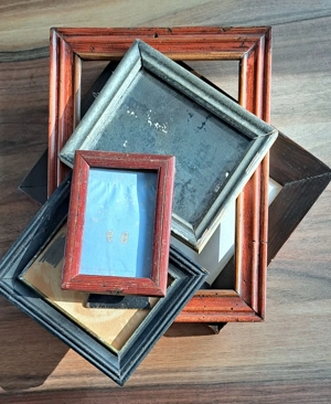 5 alte kleine Rahmen Bilderrahmen Fotorahmen Vintage