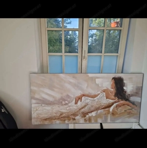 Leinwandbild Ölgemelde Monee 150 170cm Bild zeigt eine Muße-Frau