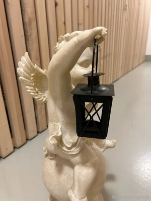 Engel mit Laterne, 55 cm. Gartendekoration Bild 2