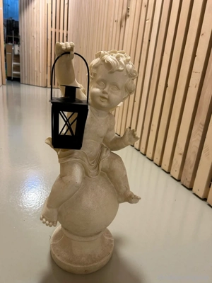 Engel mit Laterne, 55 cm. Gartendekoration Bild 5