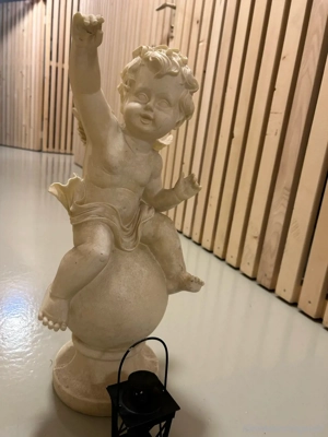 Engel mit Laterne, 55 cm. Gartendekoration Bild 3