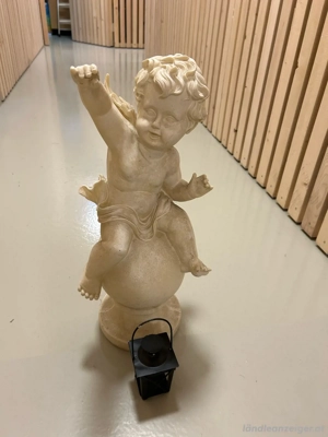 Engel mit Laterne, 55 cm. Gartendekoration Bild 4